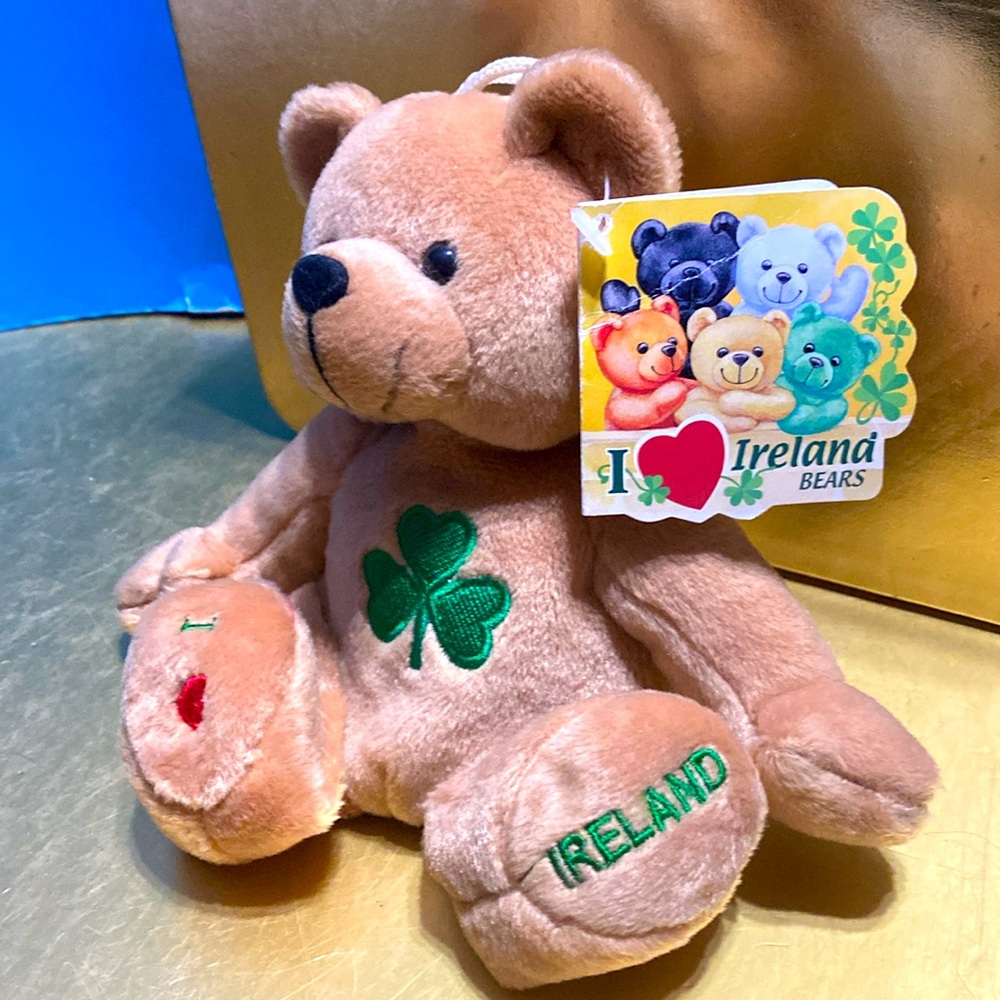 I Love Ireland Teddy Bear Plush Imported Dublin Ireland Carrol’s Irish Gifts 8” - Picture 2 of 15